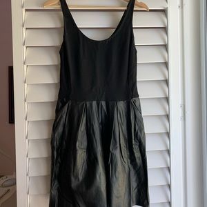Vegan leather dress